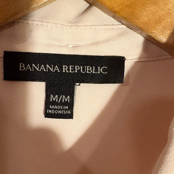 Banana Republic Blush Pink Tie-Neck Blouse | Size M - Picture 7 of 7